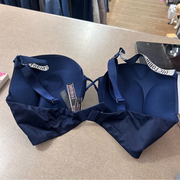 Victoria's Secret Navy Blue Bombshell plunge bra women's size 36D - Picture 4 of 6